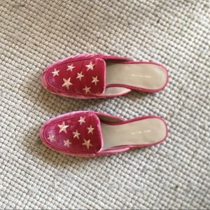 Ann Taylor Velvet Star Slides